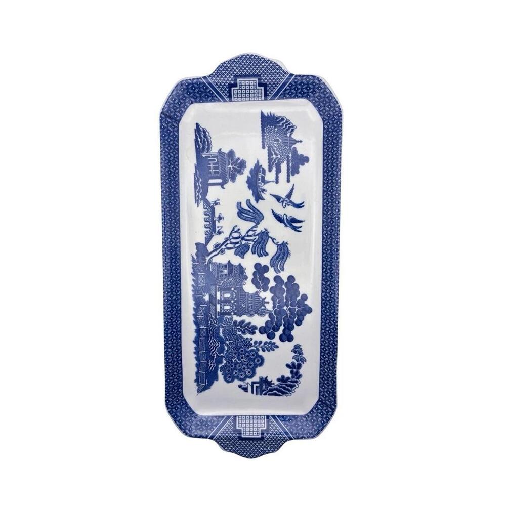 Johnson Brothers Blue Willow Large Sandwich Tray 14” Rectangular Platter England